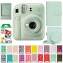 Набор камера моментальной печати Fujifilm Instax Mini 12 Green + чехол + фотопленка 20 шт + фотоальбом 108 + наклейки 20 шт + фоторамка