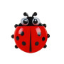 Держатель для зубных щёток настенный Божья коровка Black/Red Держатель для зубных щёток настенный Божья коровка Black/Red