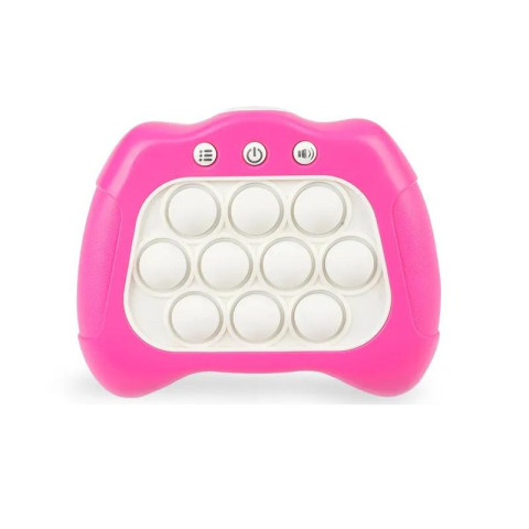 Електронна приставка консоль Quick Push Game приставка гри Pop It антистрес тик струм Pink/White