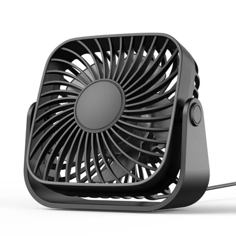 Вентилятор портативний USB 3 швидкості з регулюванням на 360 ° Black