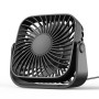 Вентилятор портативный USB 3 скорости с регулировкой на 360° Black