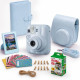 Набір камера моментального друку Fujifilm Instax Mini 13 Frost Blue + чохол + фотоплівка 20 шт + фотоальбом 108 + наклейки 20 шт + фоторамка