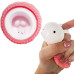 Іграшка стискувач антистрес зайчик у кошику 10 см White/Pink