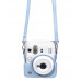 Чехол для Fujifilm Instax Mini 13 с ремешком, защитный футляр из экокожи, Голубой Чехол для Fujifilm Instax Mini 13 с ремешком, защитный футляр из экокожи, Голубой