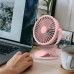 Вентилятор портативный с прищепкой и регулировкой на 360° с USB, аккумулятором и подсветкой Pink Вентилятор портативный с прищепкой и регулировкой на 360° с USB, аккумулятором и подсветкой Pink