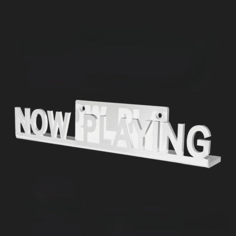 Акрилова полиця для зберігання вінілових пластинок Now Playing White