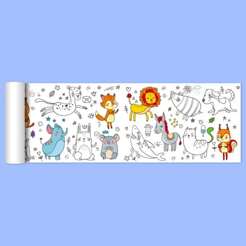 Раскраска в рулоне World of Animals 30x90 Раскраска в рулоне World of Animals 30x90
