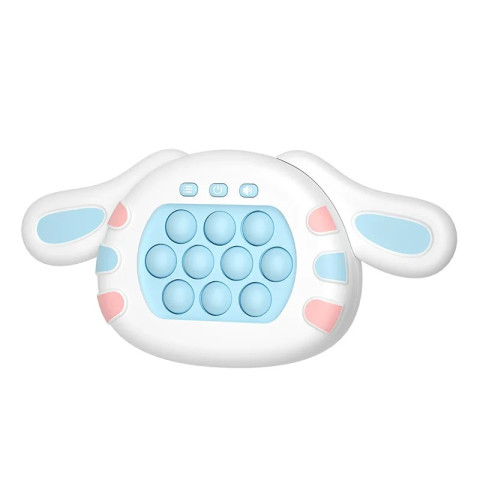 Электронная приставка консоль Quick Push Game приставка игры Pop It антистресс тик ток игрушка Rabbit Anime White/Blue