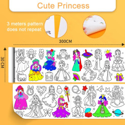 Раскраска в рулоне Byfa Cute Princess Раскраска в рулоне Byfa Cute Princess