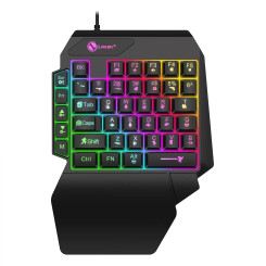 Проводная игровая клавиатура с подсветкой Black