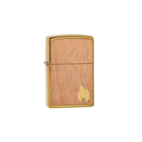Зажигалка Zippo Woodchuck Mahogany Emblem Brushed Brass 29901-000002