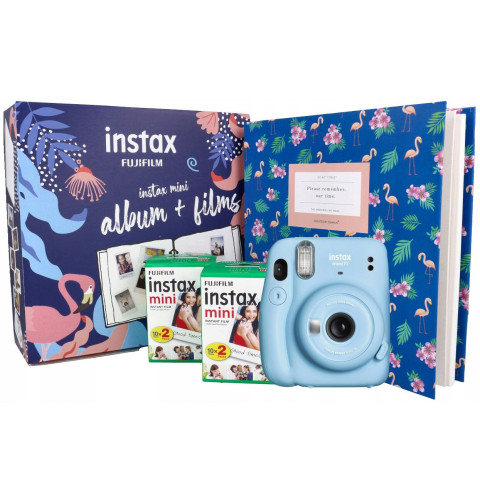 Камера моментальной печати Fujifilm Instax Mini 11 Blue + Фотоальбом + Фотопленка 40 шт Камера моментальной печати Fujifilm Instax Mini 11 Blue + Фотоальбом + Фотопленка 40 шт
