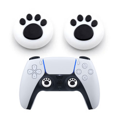 Силиконовые накладки на стик для геймпадов PS5/PS4/Xbox One/Series S/Series X/Switch Pro 2 шт Paw Black/White