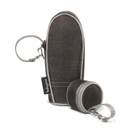 Термоупаковка + контейнер для пустышки Babyono 605/03 Black/Grey Термоупаковка + контейнер для пустышки Babyono 605/03 Black/Grey