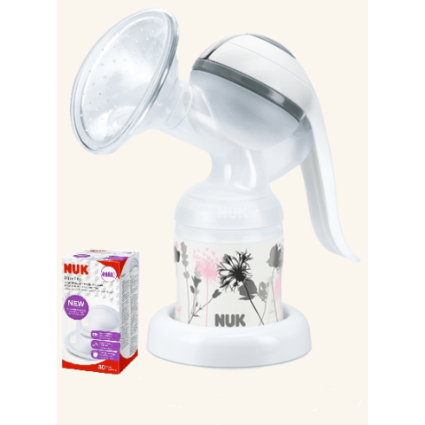 Молоковідсмоктувач ручний Nuk JOLIE + Лактаційні прокладки ULTRA DRY GRATIS Молоковідсмоктувач ручний Nuk JOLIE + Лактаційні прокладки ULTRA DRY GRATIS