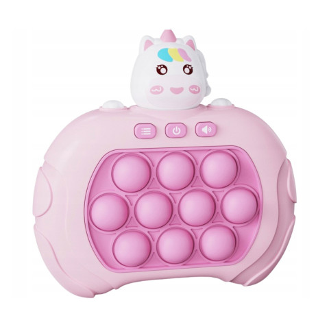 Электронная приставка консоль Quick Push Game приставка игры Pop It антистресс тик ток игрушка Unicorn Pink/White Электронная приставка консоль Quick Push Game приставка игры Pop It антистресс тик ток игрушка Unicorn Pink/White