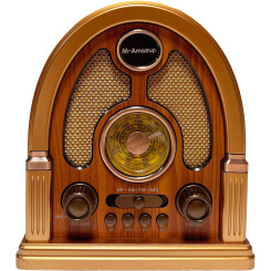 Портативное радио в винтажном ретро стиле AM/FM/SW, с аккумулятором, Bluetooth, USB-зарядкой M-Amazup RD-X7 Light Brown Портативное радио в винтажном ретро стиле AM/FM/SW, с аккумулятором, Bluetooth, USB-зарядкой M-Amazup RD-X7 Light Brown