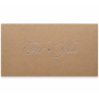 Конверт для денег с декоративной надписью и серебряным тиснением на крафтовом картоне For you с сердечком Конверт для денег с декоративной надписью и серебряным тиснением на крафтовом картоне For you с сердечком