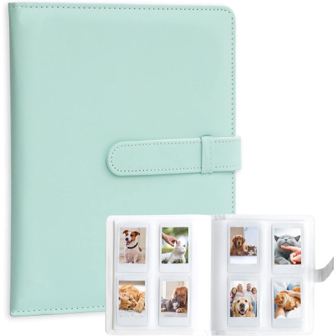Фотоальбом для Fujifilm Instax Mini/EVO/Link/Liplay/Polaroid Hi-Print/Kodak Step/Mini Shot/Canon Ivy CLIQ/CLIQ+, для 256 фото, Зеленый