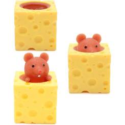Детская игрушка антистресс Мышь в сыре Yellow/Brown Детская игрушка антистресс Мышь в сыре Yellow/Brown