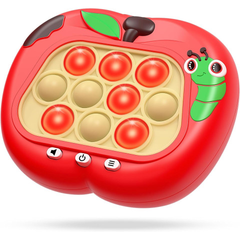 Електронна приставка консоль Quick Push Game приставка гри Pop It антистрес тик струм іграшка Apple Red