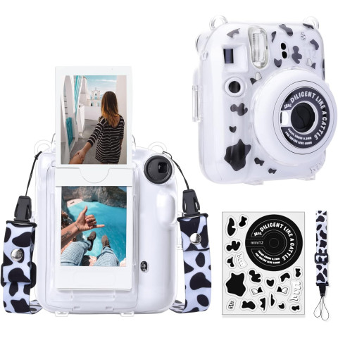 Чехол Fujifilm Instax Mini 12 Case прозрачный, Коровка Чехол Fujifilm Instax Mini 12 Case прозрачный, Коровка