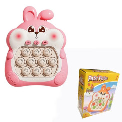 Электронная приставка консоль Quick Push Game приставка игры Pop It антистресс тик ток игрушка Rabbit Pink/White Электронная приставка консоль Quick Push Game приставка игры Pop It антистресс тик ток игрушка Rabbit Pink/White