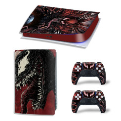 Виниловая наклейка для Sony PlayStation PS5 Venom Red Aggresive 360 Виниловая наклейка для Sony PlayStation PS5 Venom Red Aggresive 360