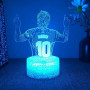 3D светодиодный ночник для игровой комнаты Messi Football player 7 режимов