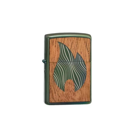 Зажигалка Zippo Woodchuck Mahogany Flame High Polish Green 49057-000002
