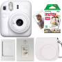 Набор камера моментальной печати Fujifilm Instax Mini 12 White + чехол + фотопленка 10 шт + фотоальбом 64 + фоторамка