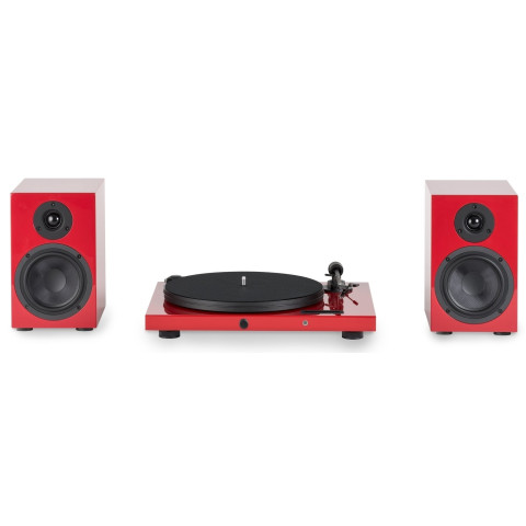 Грамофон Pro-Ject Set Juke Box E+ Speaker Box 5 High Gloss Red