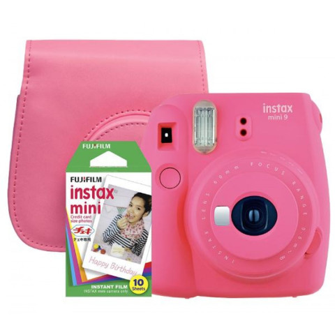 Камера моментальной печати Fujifilm Instax Mini 9 Pink+Чехол+Фотопленка