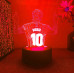 3D светодиодный ночник для комнаты Messi Football player, 16 сменных режимов + пульт управления, основа черная 3D светодиодный ночник для комнаты Messi Football player, 16 сменных режимов + пульт управления, основа черная