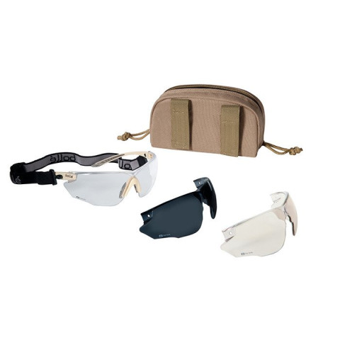 Тактические очки Bolle Tactical COMBAT Tan COMBKITS комплект