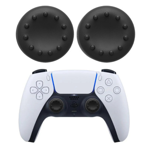 Силиконовые накладки на стик для геймпадов PS5/PS4/Xbox One/Series S/Series X/Switch Pro 2 шт Spot Black