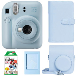 Набор камера моментальной печати Fujifilm Instax Mini 12 Pastel Blue + чехол + фотопленка 20 шт + фотоальбом + фоторамка