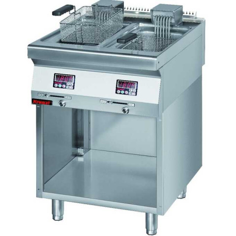Фритюрниця KROMET 700.FE-2X10F.S, 2х8 л Фритюрниця KROMET 700.FE-2X10F.S, 2х8 л