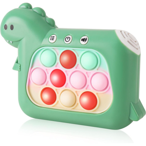 Електронна приставка консоль Quick Push Game приставка гри Pop It антистрес тик струм іграшка Dinosaur Dark Green