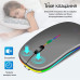 Беспроводная мышь Bluetooth перезаряжаемая с RGB подсветкой 2,4 ГГц Gray Беспроводная мышь Bluetooth перезаряжаемая с RGB подсветкой 2,4 ГГц Gray