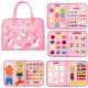 Бизиборд Монтессори развивающая доска для детей Pink