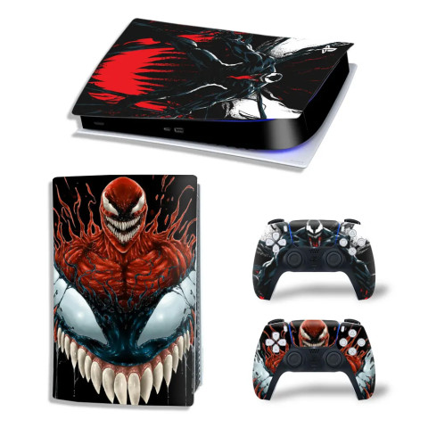 Вінілова наклейка для Sony PlayStation PS5 Venom Teeth 360