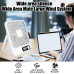 Вентилятор портативный с регулировкой на 180° и дисплеем USB White