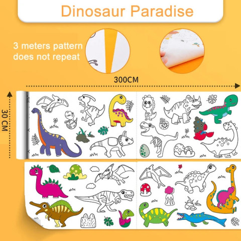 Раскраска в рулоне Byfa Dinosaur Paradise