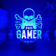 3D светодиодный ночник для игровой комнаты Pro Gamer Scull 3D светодиодный ночник для игровой комнаты Pro Gamer Scull