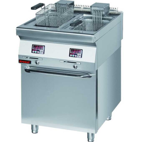 Фритюрница KROMET 700.FE-2X10F.S.D, 2х8 л