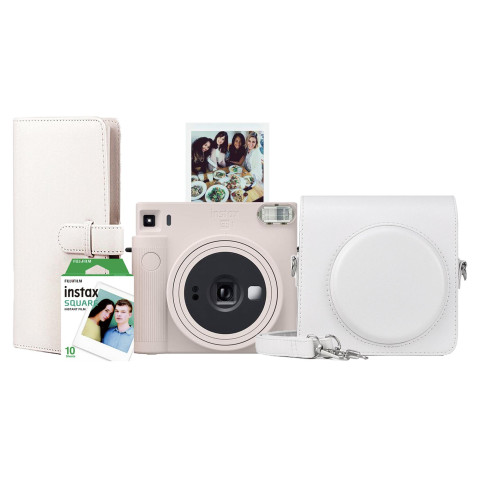 Набор камера моментальной печати Fujifilm Instax Square SQ 1 White + Чехол + Фотоальбом + Фотопленка 10шт