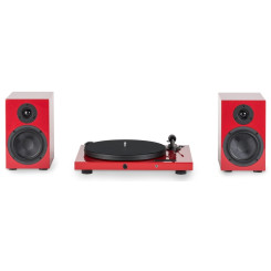 Граммофон Pro-Ject Set Juke Box E + Speaker Box 5 High Gloss Red
