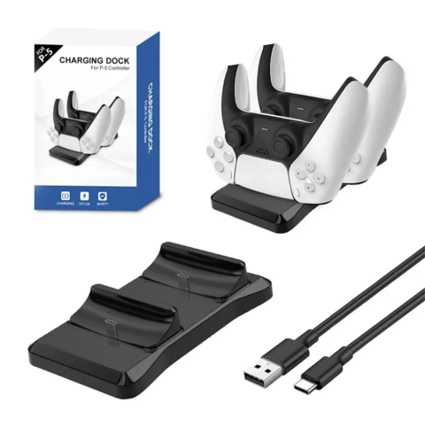 Зарядна станція для геймпадів для PS5 Black (01)
