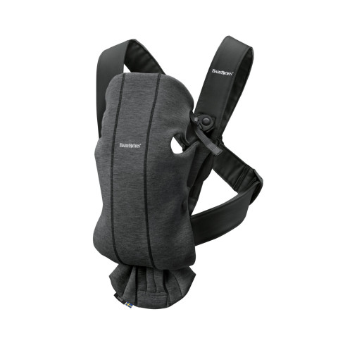 Сумка-кенгуру Baby Bjorn Mini 3D Jersey Gray-black
